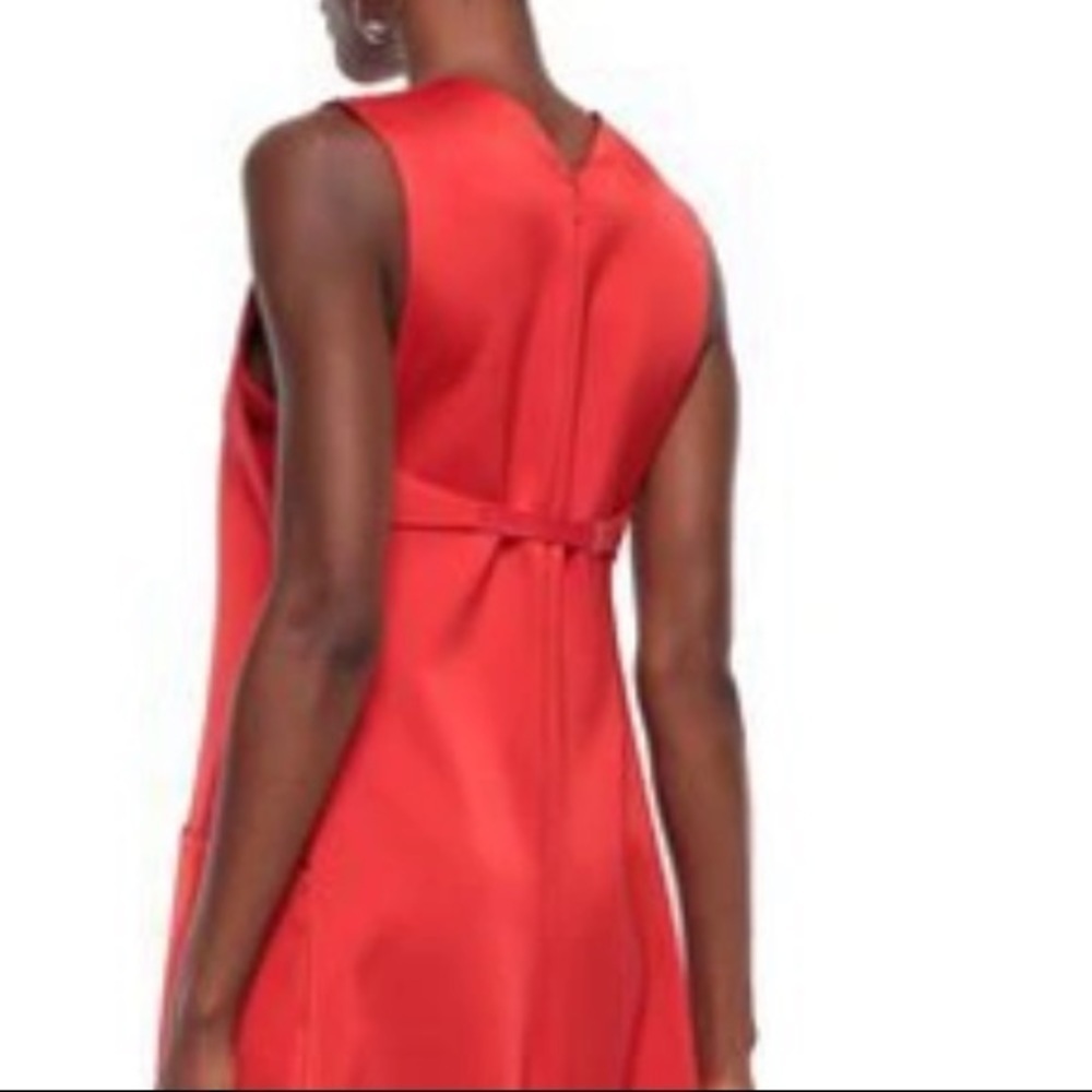 NWT- Tibi Red Midi Dress with Large Pockets and built in Bra - Picture 6 of 8